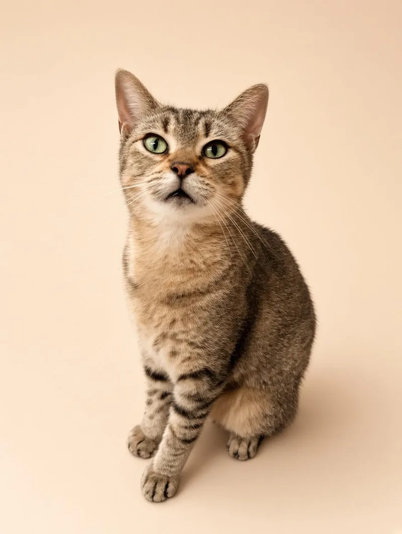 A young medium-sized female Tabby (Brown / Chocolate) Domestic Short Hair cat named Pachenga for adoption in Austin, TX