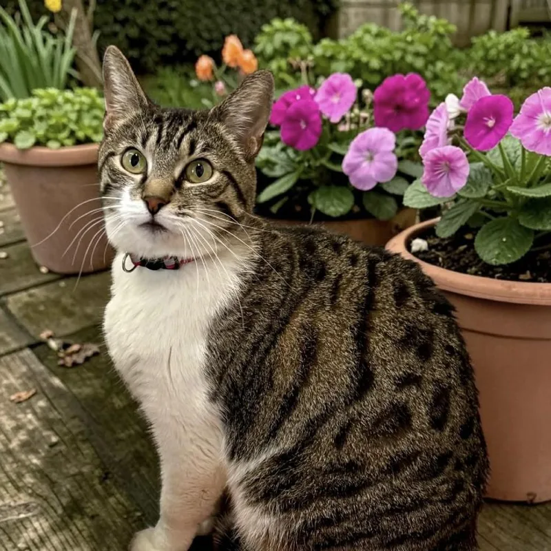 An adult large-sized female White Domestic Short Hair cat named Mona for adoption in Bentonville, AR