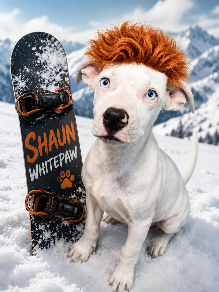 A baby small-sized male Tricolor (Brown, Black, & White) Pit Bull Terrier dog named Shaun Whitepaw for adoption in Silsbee, TX