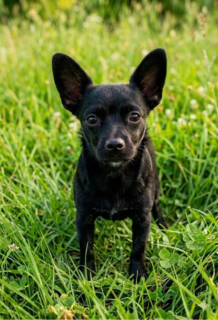 A baby small-sized female Black Chihuahua dog named Sophie for adoption in Polson, MT