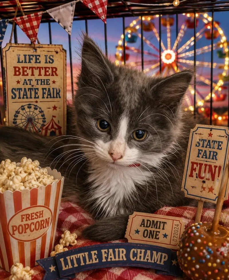 A baby small-sized male Domestic Long Hair cat named Watermelon for adoption in Washington Court House, OH