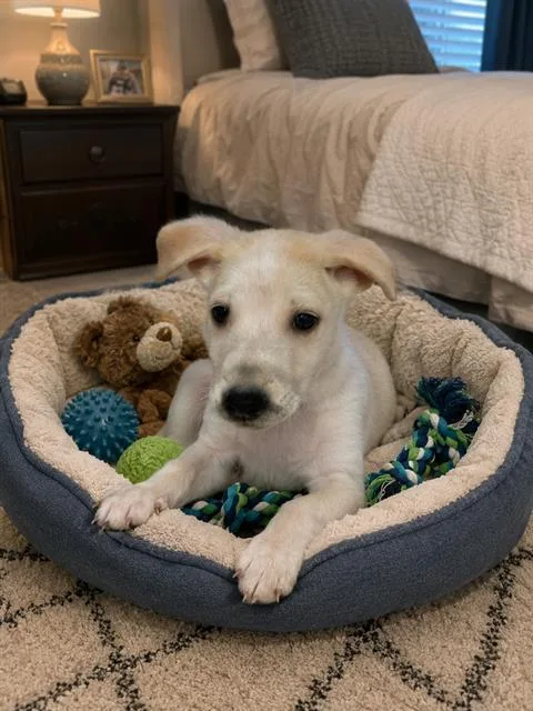 A baby small-sized male Labrador Retriever dog named Snoopy for adoption in Globe, AZ