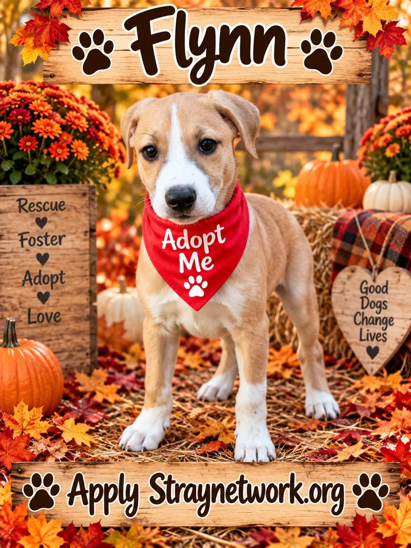 A baby medium-sized male Golden Labrador Retriever dog named Flynn for adoption in Hatfield, PA