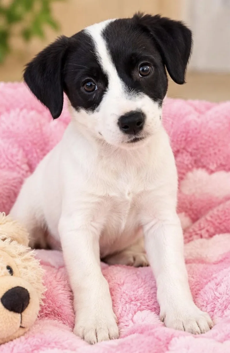 A baby medium-sized female American Bulldog dog named Apple for adoption in Margate, FL