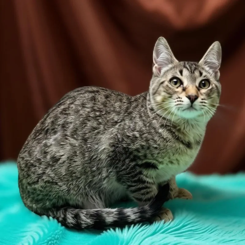 A baby small-sized male Brown / Chocolate Domestic Short Hair cat named Firefly for adoption in Enid, OK