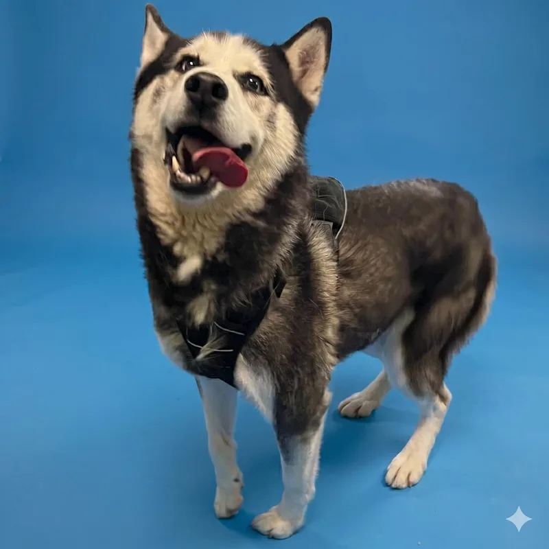 An adult medium-sized male Husky dog named Coco for adoption in Los Angeles, CA