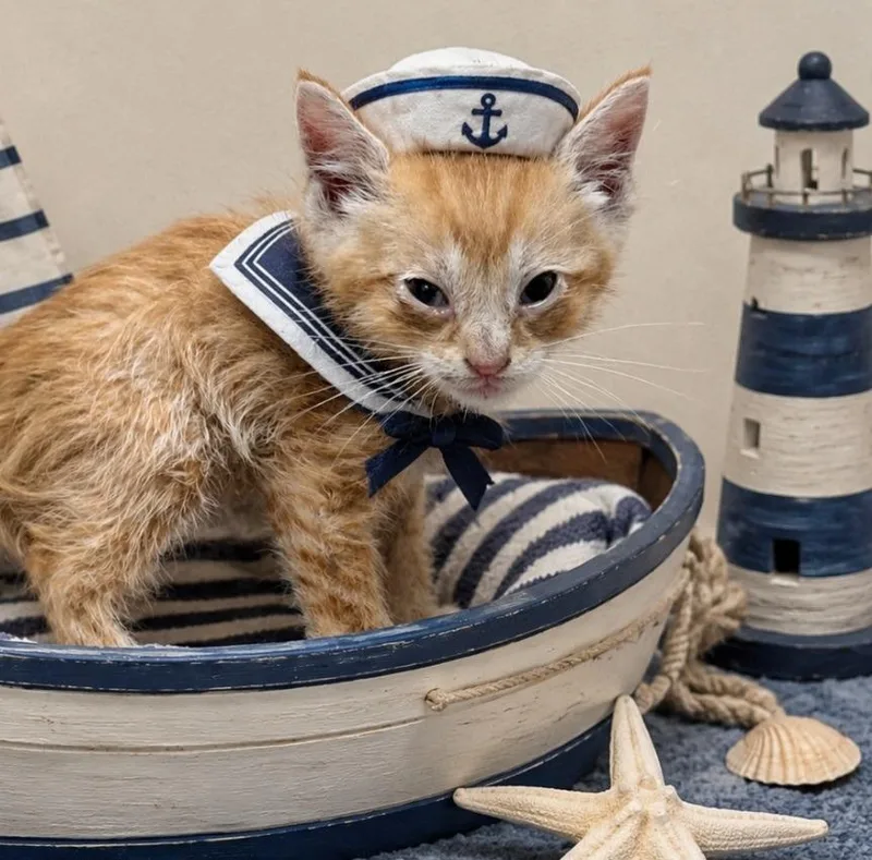 A baby small-sized male Domestic Short Hair cat named Quincy for adoption in Washington Court House, OH