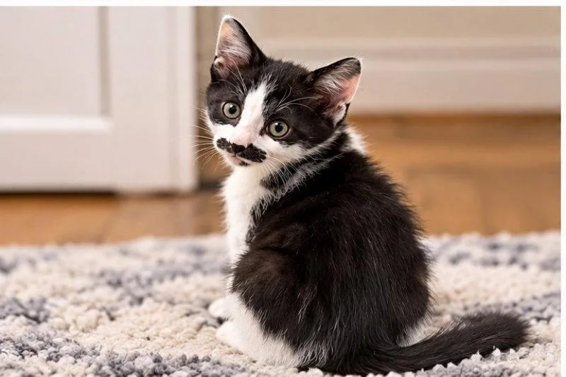 A young medium-sized male Black & White / Tuxedo Domestic Short Hair cat named Wyatt for adoption in Knoxville, TN