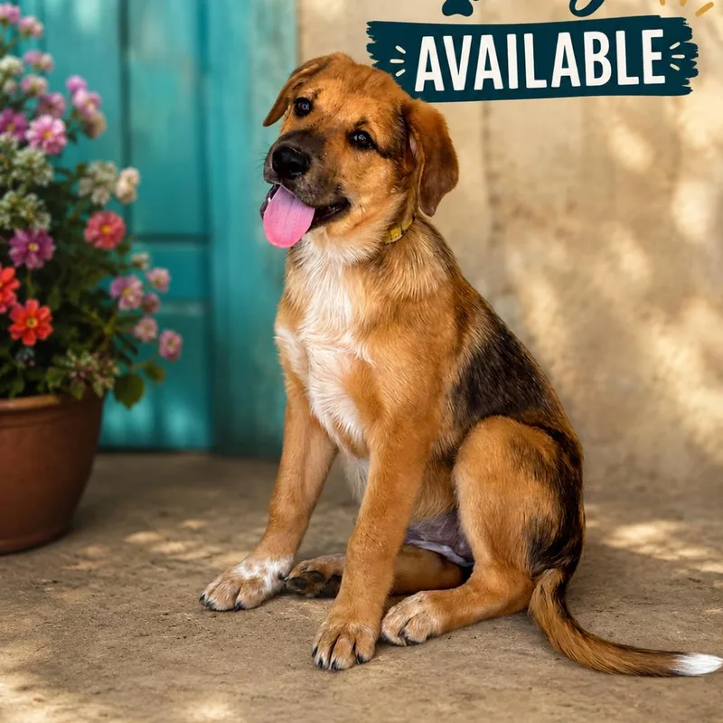 A baby medium-sized female Labrador Retriever dog named Dandy for adoption in Wadena, MN