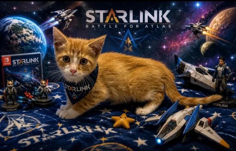 A baby small-sized male Domestic Short Hair cat named Starlink for adoption in Washington Court House, OH