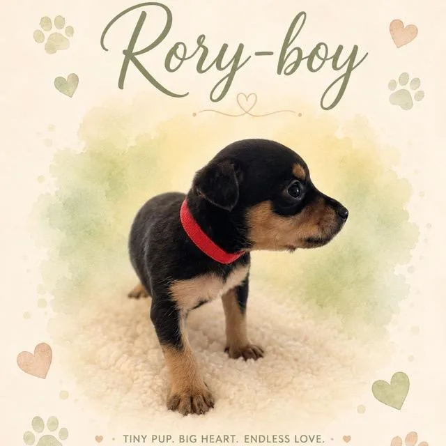 A baby small-sized male Black Yorkshire Terrier dog named Rory boy for adoption in Houston, TX