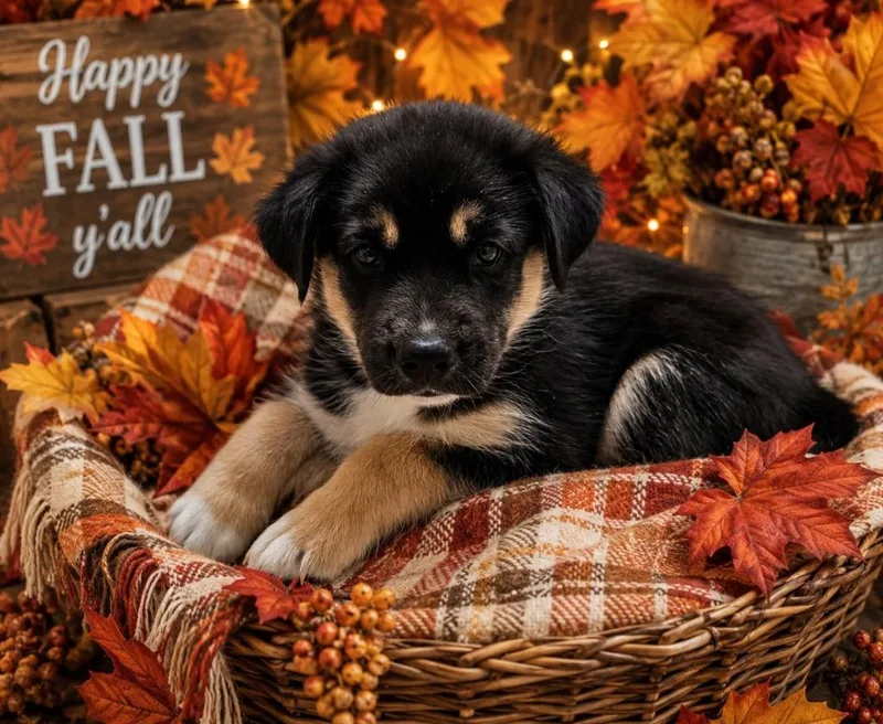 A baby medium-sized male Husky dog named Denali for adoption in Washington Court House, OH