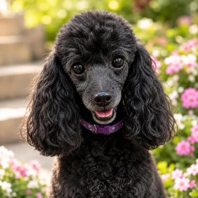 An adult small-sized female Black Poodle (Toy) dog named Autumn Jane for adoption in POTOMAC, MD