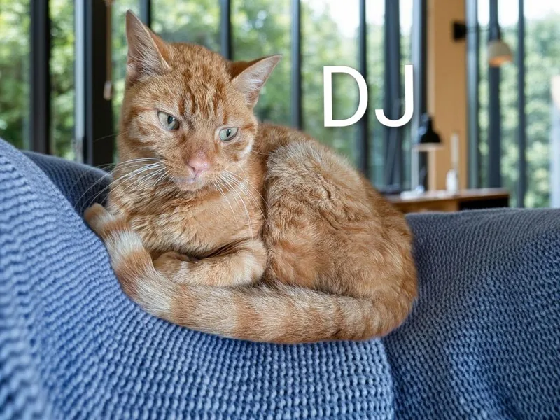 An adult medium-sized male Domestic Short Hair cat named Dj for adoption in Jim Thorpe, PA