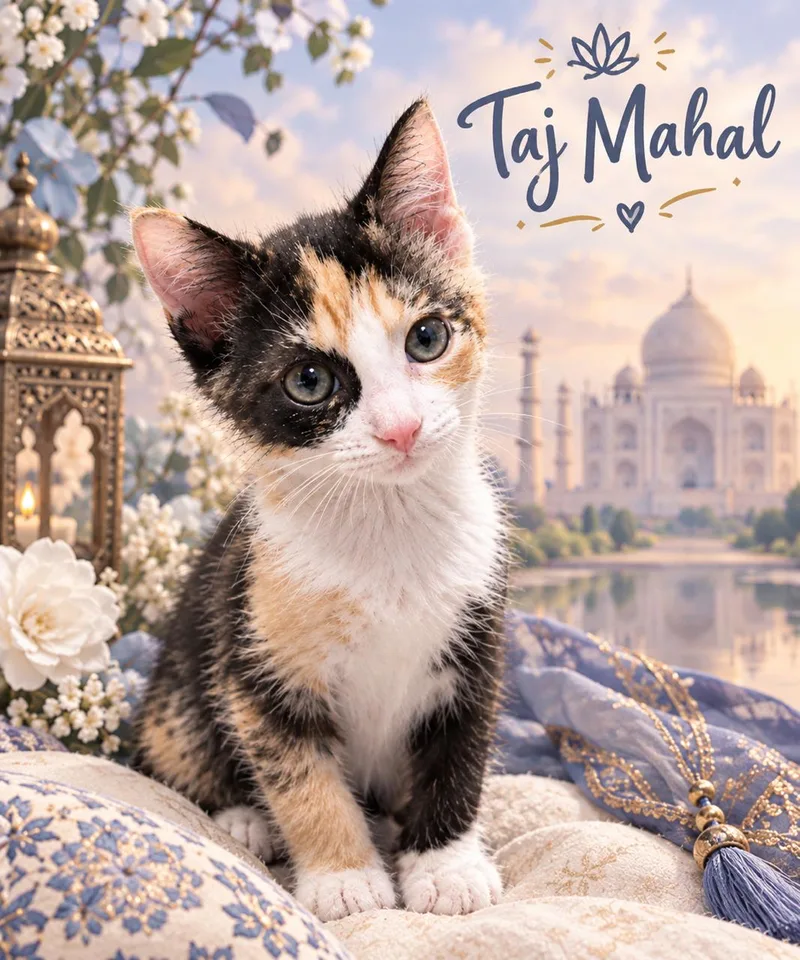 A baby small-sized female Domestic Short Hair cat named Taj Mahal for adoption in Mission Viejo, CA
