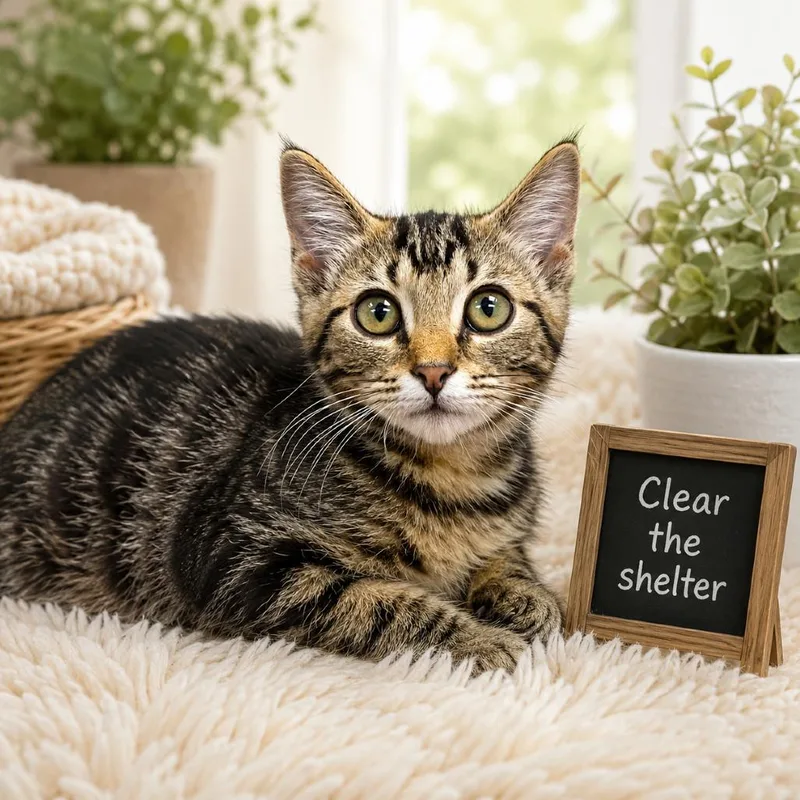 A baby small-sized female Black Domestic Medium Hair cat named Chili Cheese for adoption in Columbiana, AL