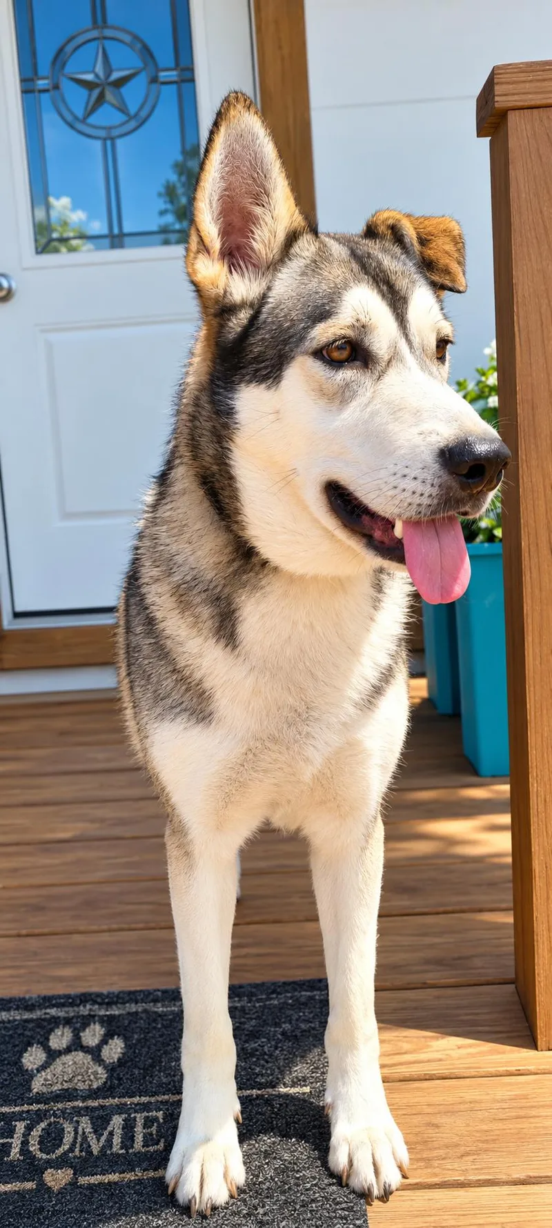A young medium-sized female Gray / Blue / Silver Husky dog named Princess for adoption in Humble, TX