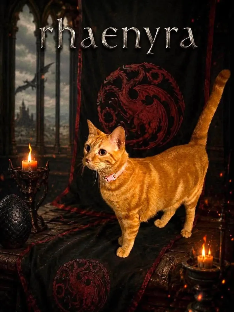 An adult large-sized female Tabby (Orange / Red) Domestic Short Hair cat named Rhaenyra for adoption in Allen, TX