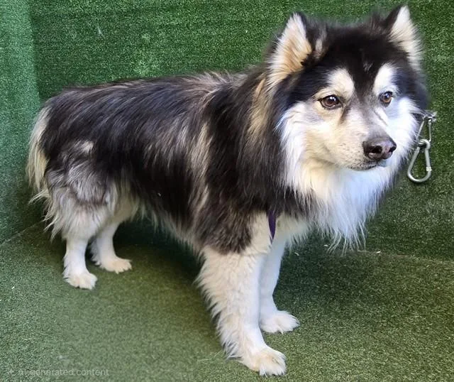 An adult large-sized male Alaskan Malamute dog named Aspen for adoption in Lancaster, CA
