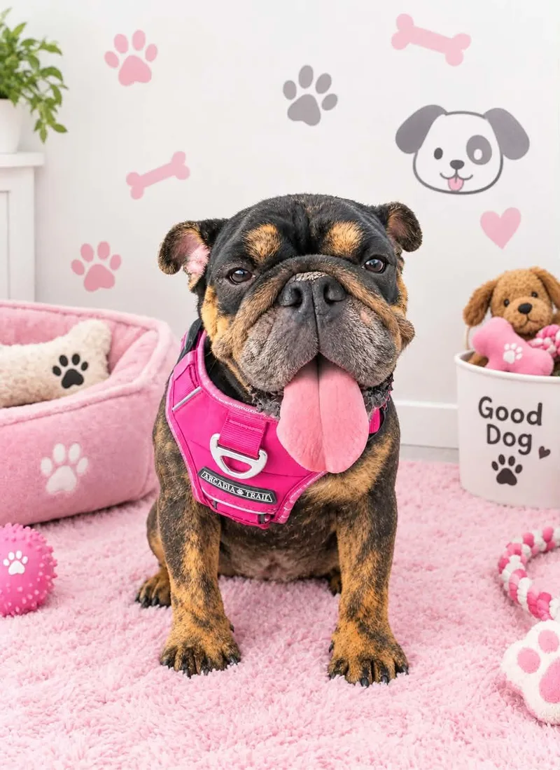 A young medium-sized female American Bully dog named Dana for adoption in New York, NY