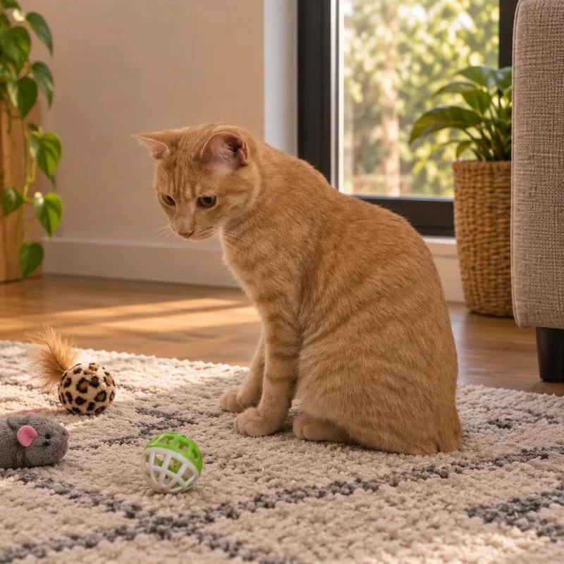 A young medium-sized male Orange / Red Domestic Short Hair cat named Mochi for adoption in Boston, MA