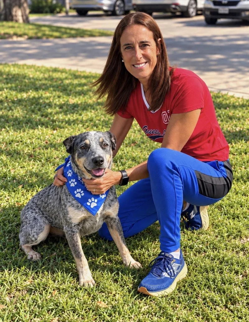 An adult medium-sized male Australian Cattle Dog / Blue Heeler dog named Morgan Wallen for adoption in Euless, TX