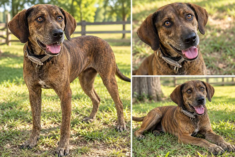 A young medium-sized male Black Mouth Cur dog named Kermit for adoption in Kiln, MS