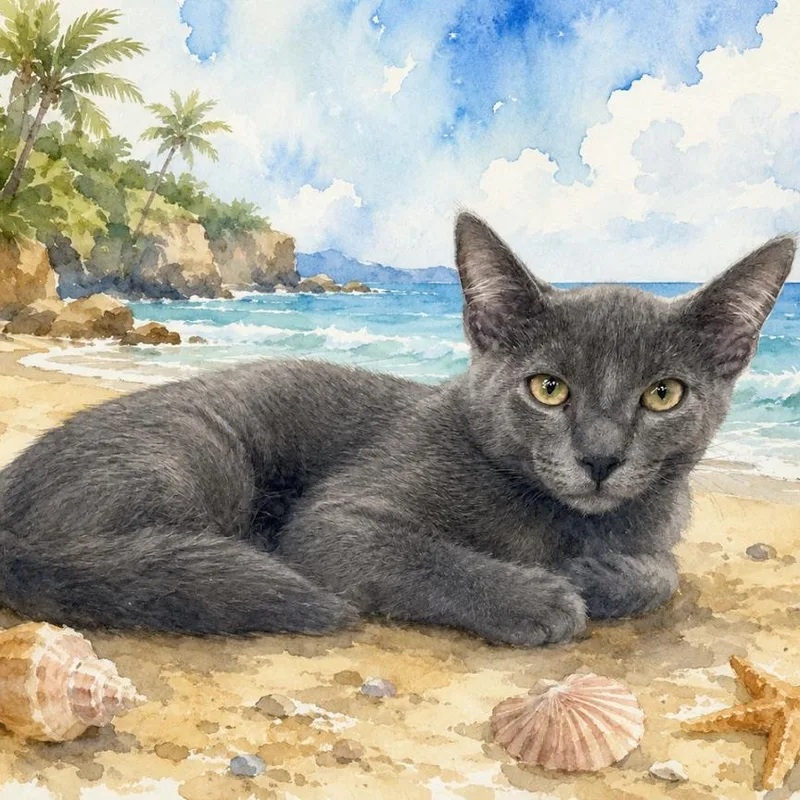 A baby medium-sized male Russian Blue cat named Dorian for adoption in Woodland Hills, CA
