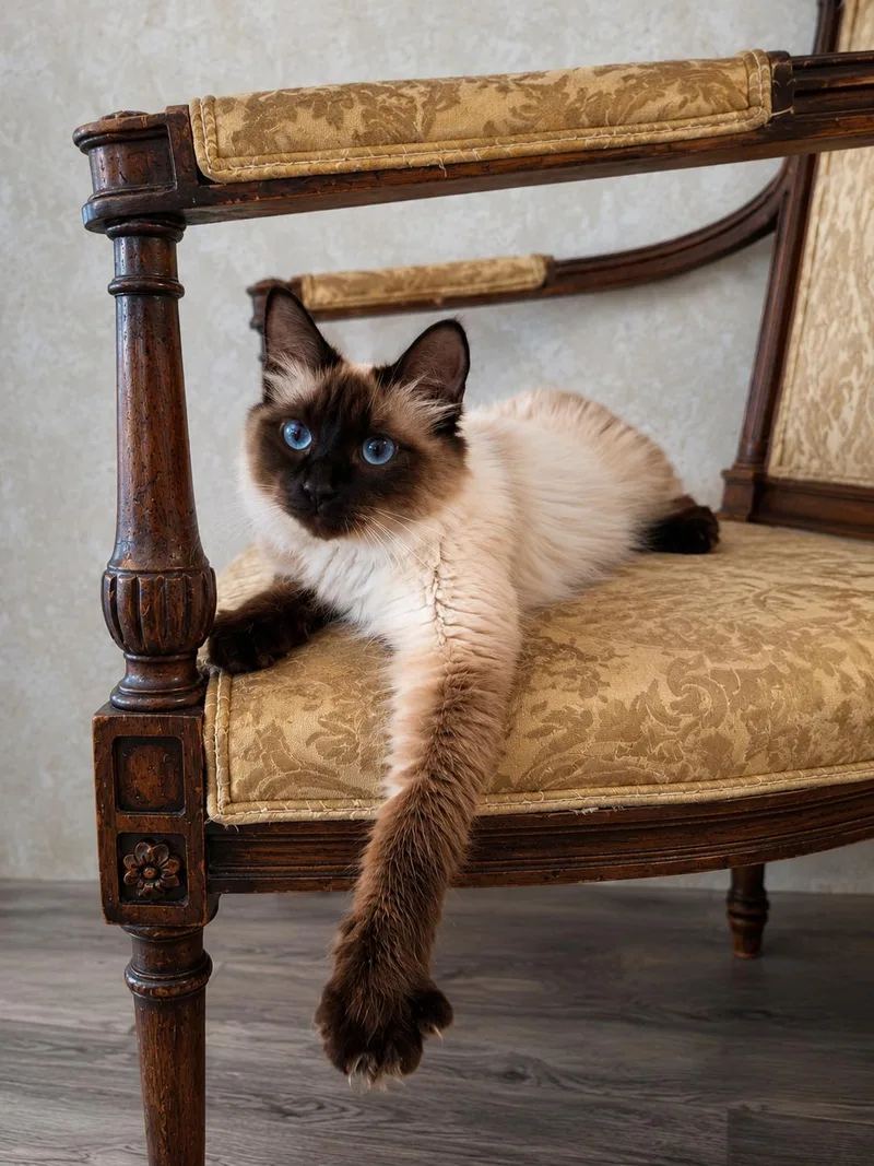 A young medium-sized female Seal Point Siamese cat named Coco for adoption in Polk city, FL