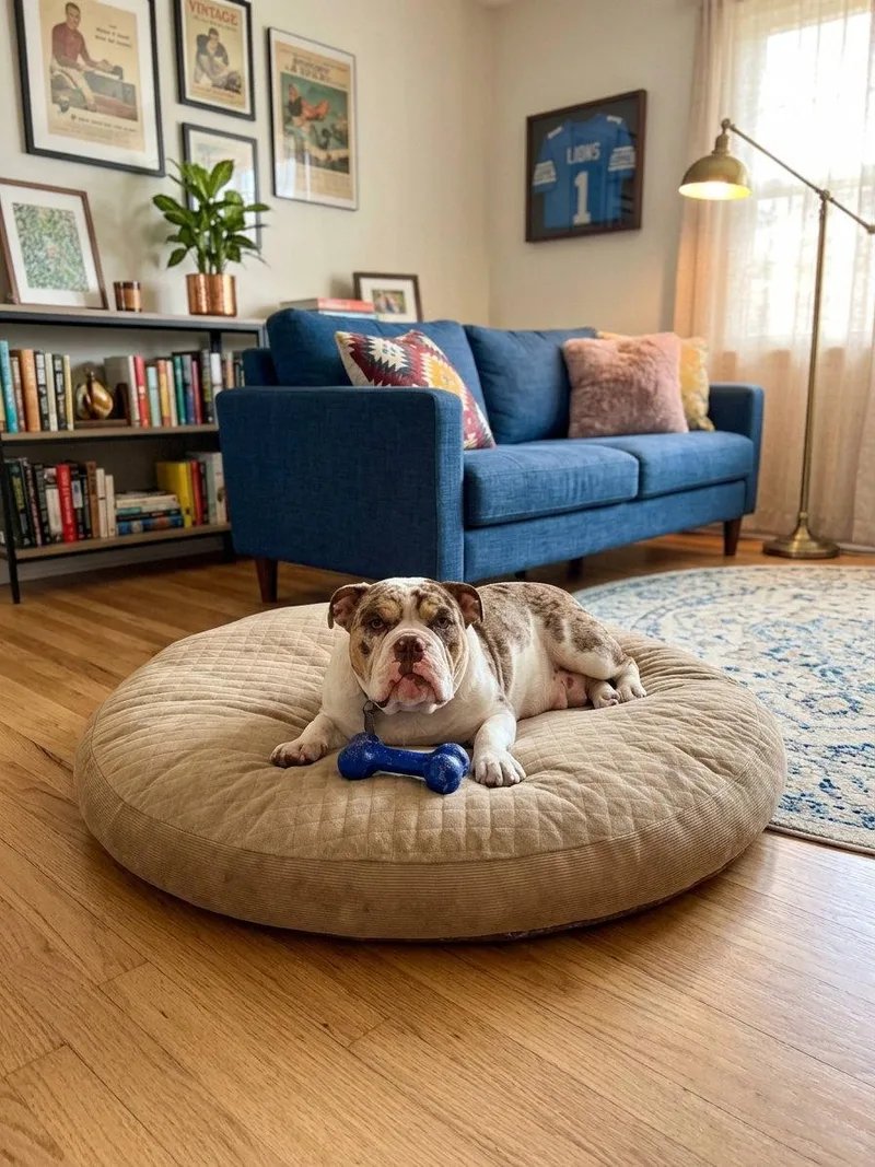 A young medium-sized female American Bulldog dog named Poppy for adoption in Orange, CA