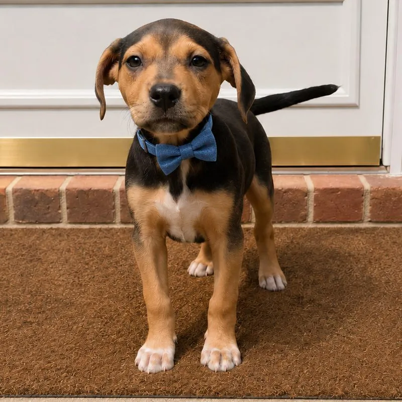 A baby small-sized male Black Mixed Breed dog named Kallun for adoption in Fredericksburg, VA