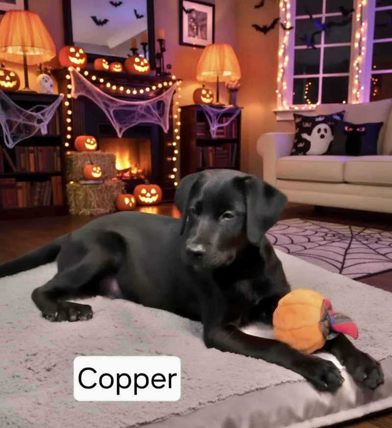 A baby large-sized male Labrador Retriever dog named Copper for adoption in Manchester, CT