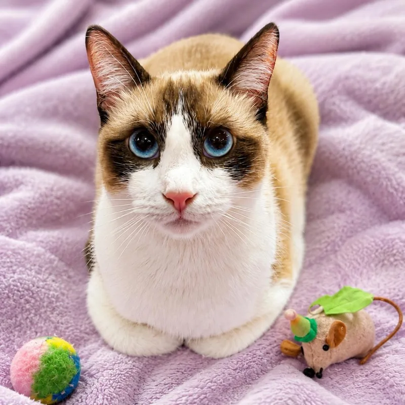 A young small-sized female Cream / Ivory Snowshoe cat named Fancy for adoption in Tustin, CA