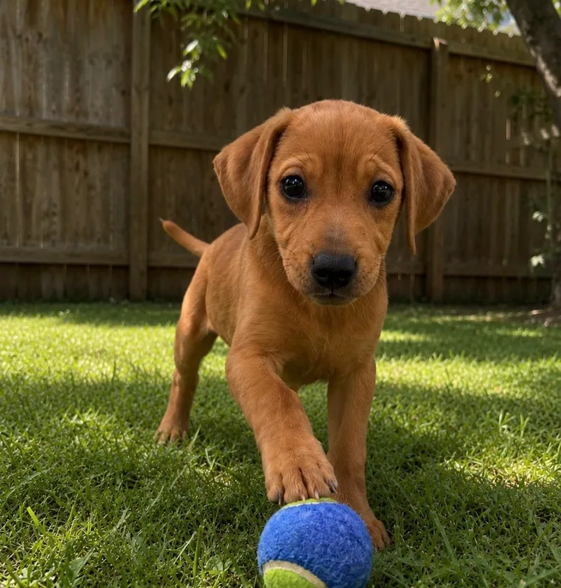 A baby large-sized male Red / Chestnut / Orange Rhodesian Ridgeback dog named Howlves Presley for adoption in Evergreen, CO