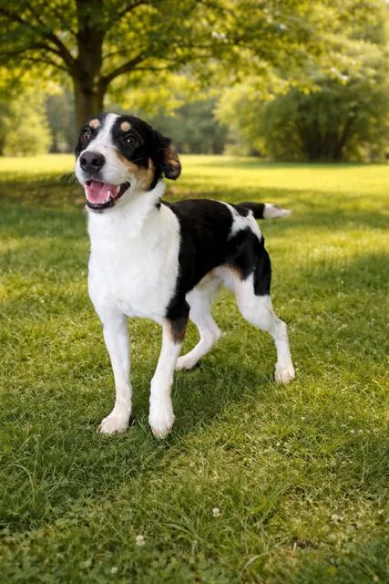 An adult small-sized male Tricolor (Brown, Black, & White) Rat Terrier dog named Flash for adoption in New Roads, LA