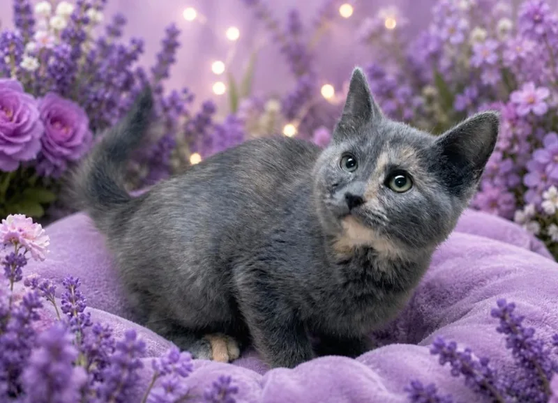 A baby small-sized female Domestic Short Hair cat named Talia for adoption in Washington Court House, OH
