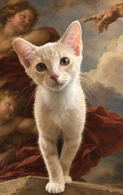 A baby small-sized male Domestic Short Hair cat named Michelangelo for adoption in Cumming, GA