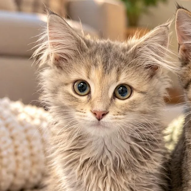 A baby small-sized female Domestic Long Hair cat named WraithC for adoption in East Saint Louis, IL