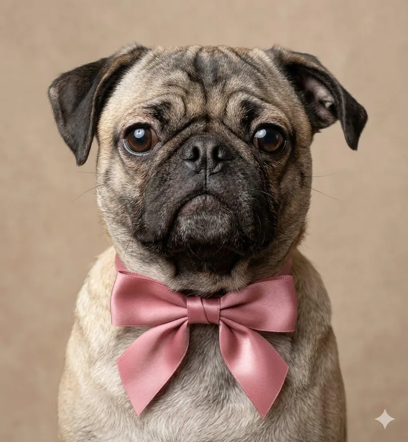 An adult small-sized female Pug dog named Phoebe for adoption in Cary, NC