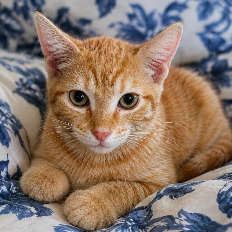 A baby small-sized male Orange & White Domestic Short Hair cat named Peanut for adoption in Kansas City, MO
