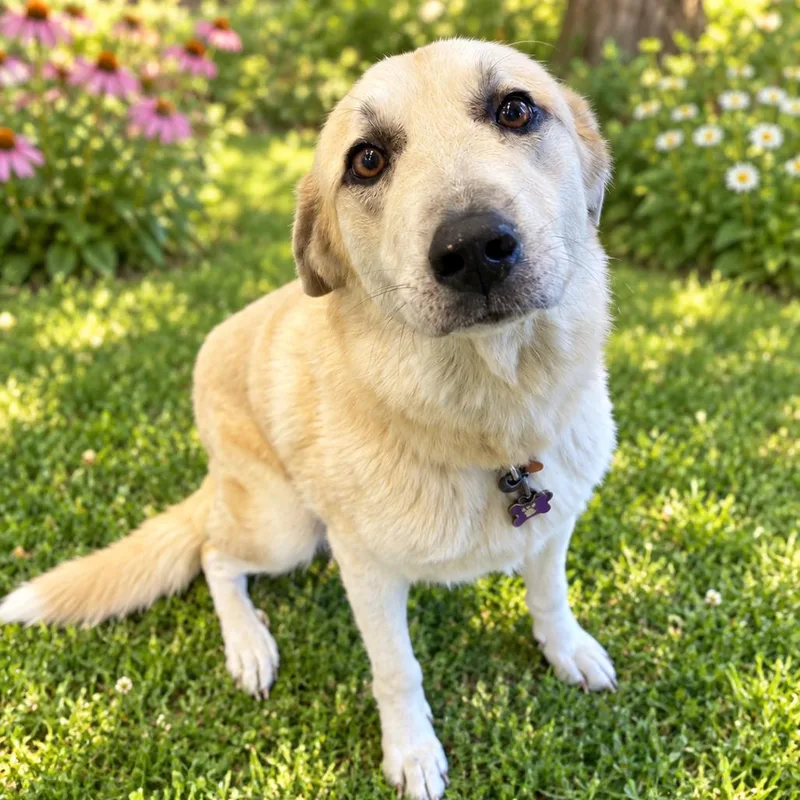 An adult large-sized female Anatolian Shepherd dog named Honey for adoption in Marshall, TX