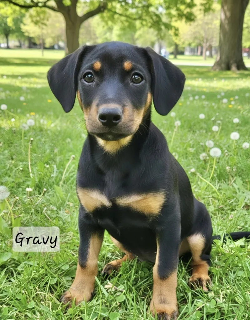A baby medium-sized female Labrador Retriever dog named Gravy for adoption in Manchester, CT