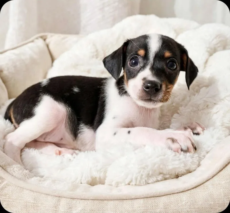 A baby small-sized female Tricolor (Brown, Black, & White) Chihuahua dog named Elise for adoption in Humble, TX