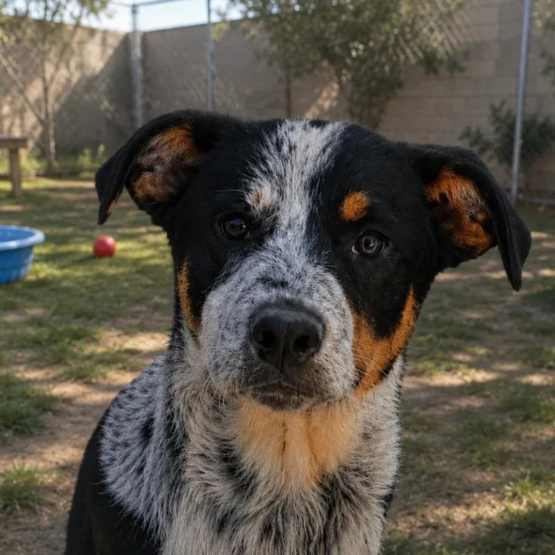 A baby medium-sized female Black Mixed Breed dog named Trixie for adoption in Hemet, CA