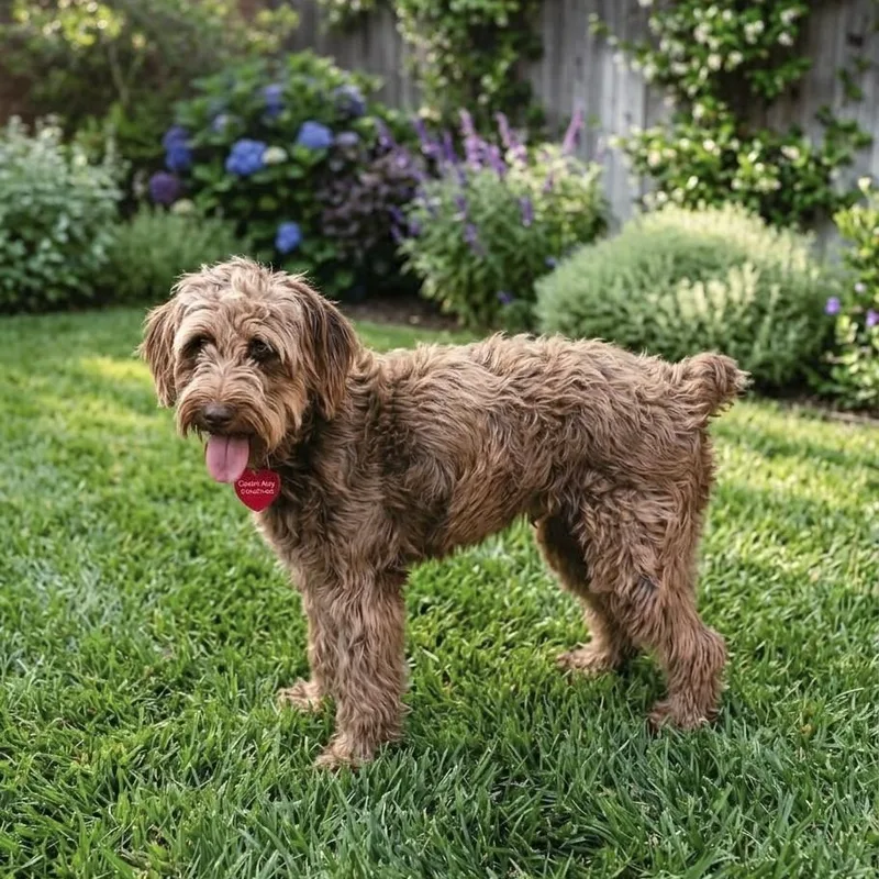 An adult medium-sized female Aussiedoodle dog named Cookie for adoption in Southport, CT