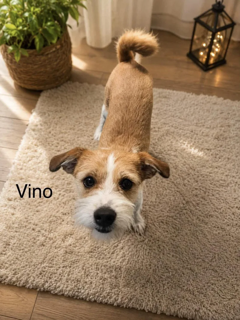 A young small-sized male Terrier dog named Vino for adoption in Allen, TX