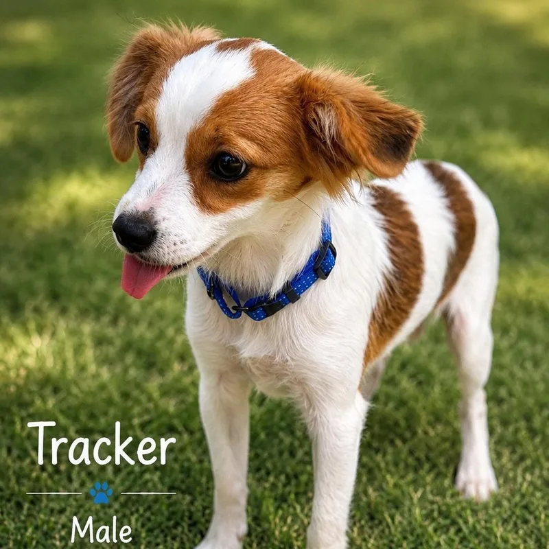 A baby small-sized male Red / Chestnut / Orange Chihuahua dog named Tracker for adoption in Potomac, MD