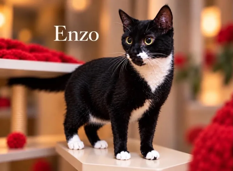 A senior medium-sized male Domestic Short Hair cat named Enzo  Zuko for adoption in Sebastian, FL