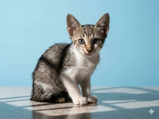 A baby small-sized male Domestic Short Hair cat named Ernest for adoption in Jacksonville, FL