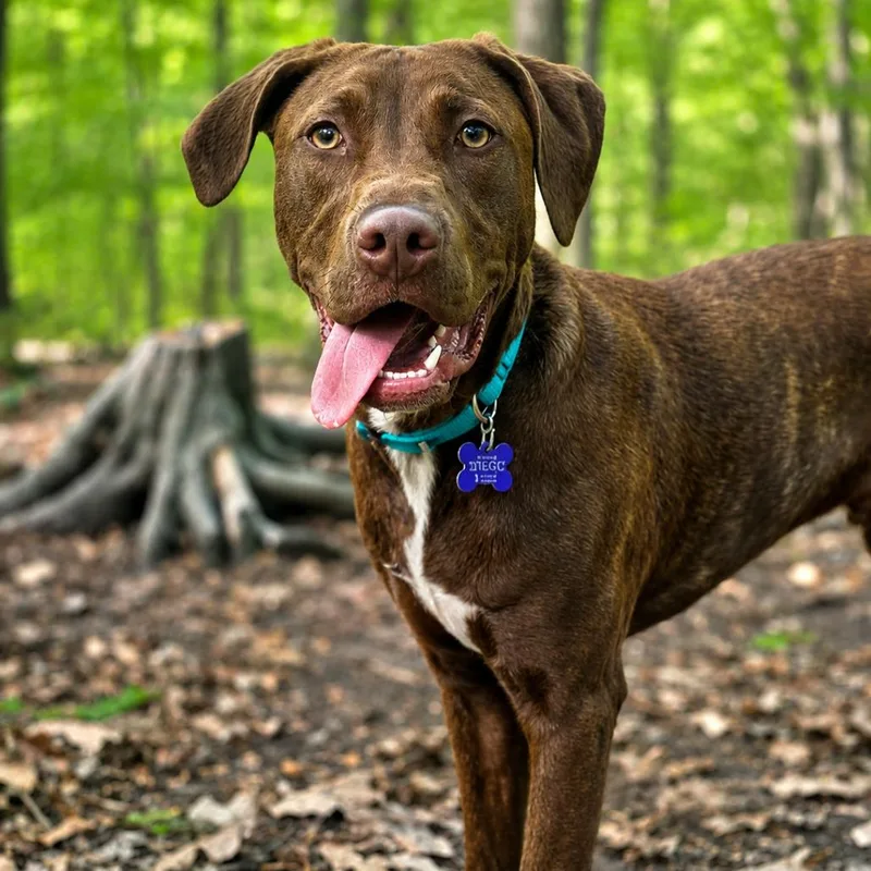 A young medium-sized male Brown / Chocolate Chocolate Labrador Retriever dog named Richie for adoption in Hopkinton, MA